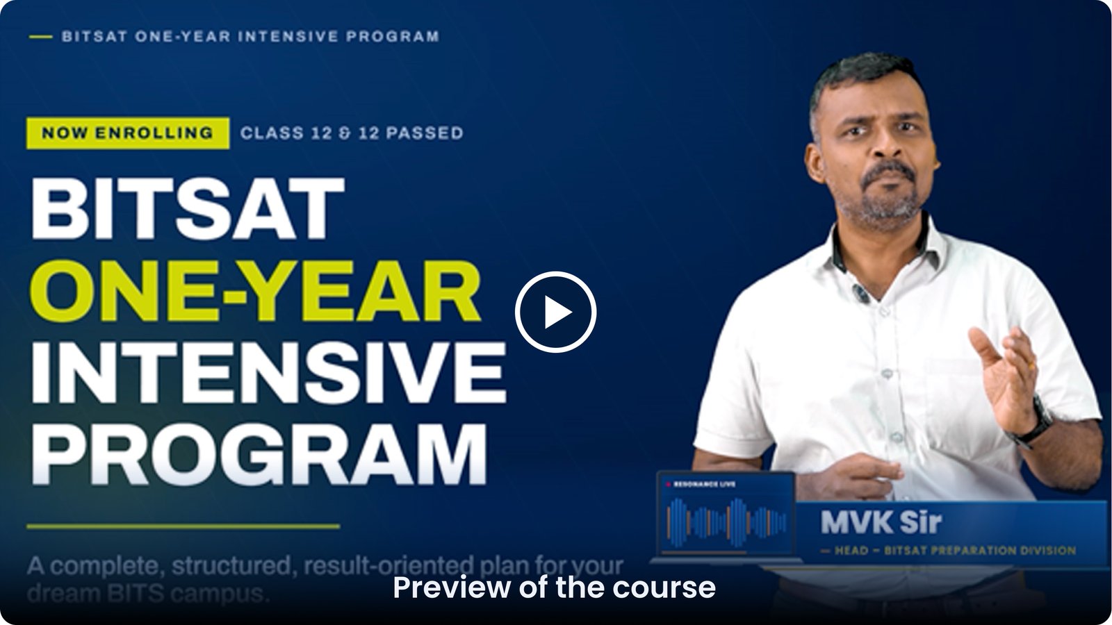 BITSAT One-Year Intensive Program preview