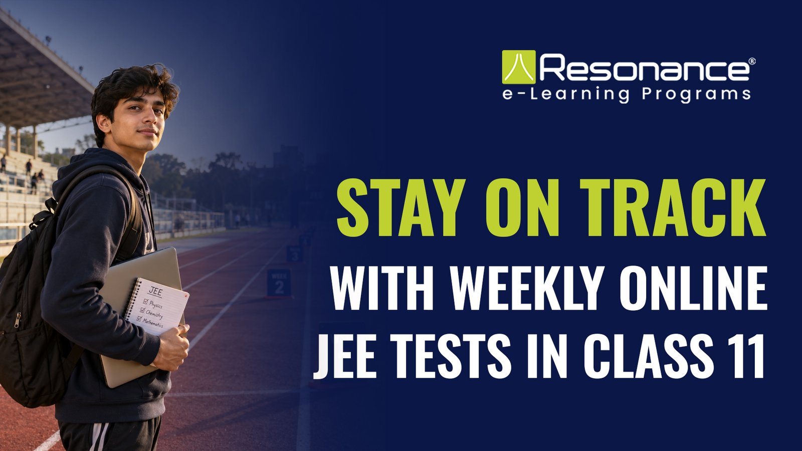 Class 11 student taking an online JEE test